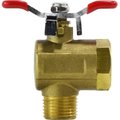 Midland Industries Midland Industries 947112 0.37 in. Right Angle T-Handle Brass Ball Valve 947112